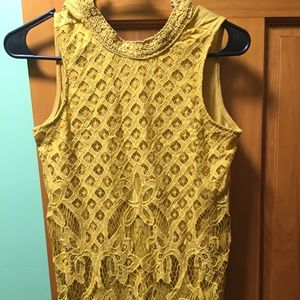 Golden Lace Top